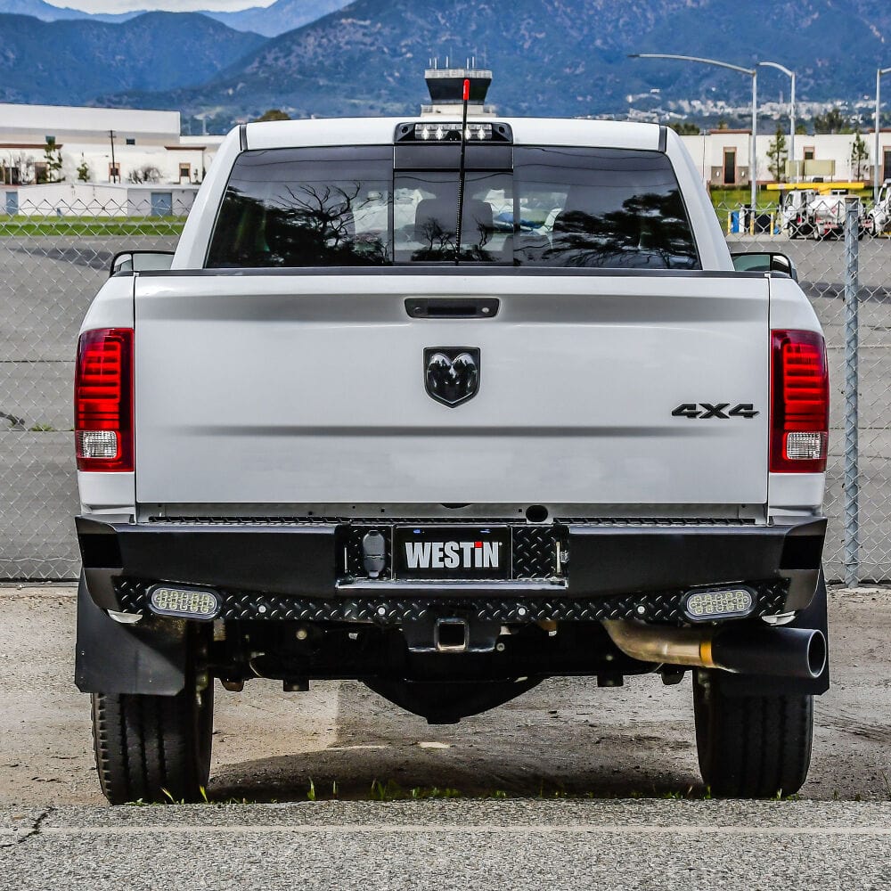 Westin 58 - 341175 Dodge Ram 1500 2009 - 2018 HDX Bandit Rear Bumper Black Finish - Rugged Truck Gear