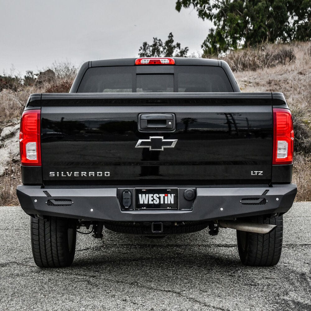 Westin 58 - 421005 GMC Sierra 1500 2014 - 2018 Pro - Series Rear Bumper Black Finish - Rugged Truck Gear