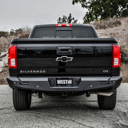 Westin 58 - 421005 GMC Sierra 1500 2014 - 2018 Pro - Series Rear Bumper Black Finish - Rugged Truck Gear