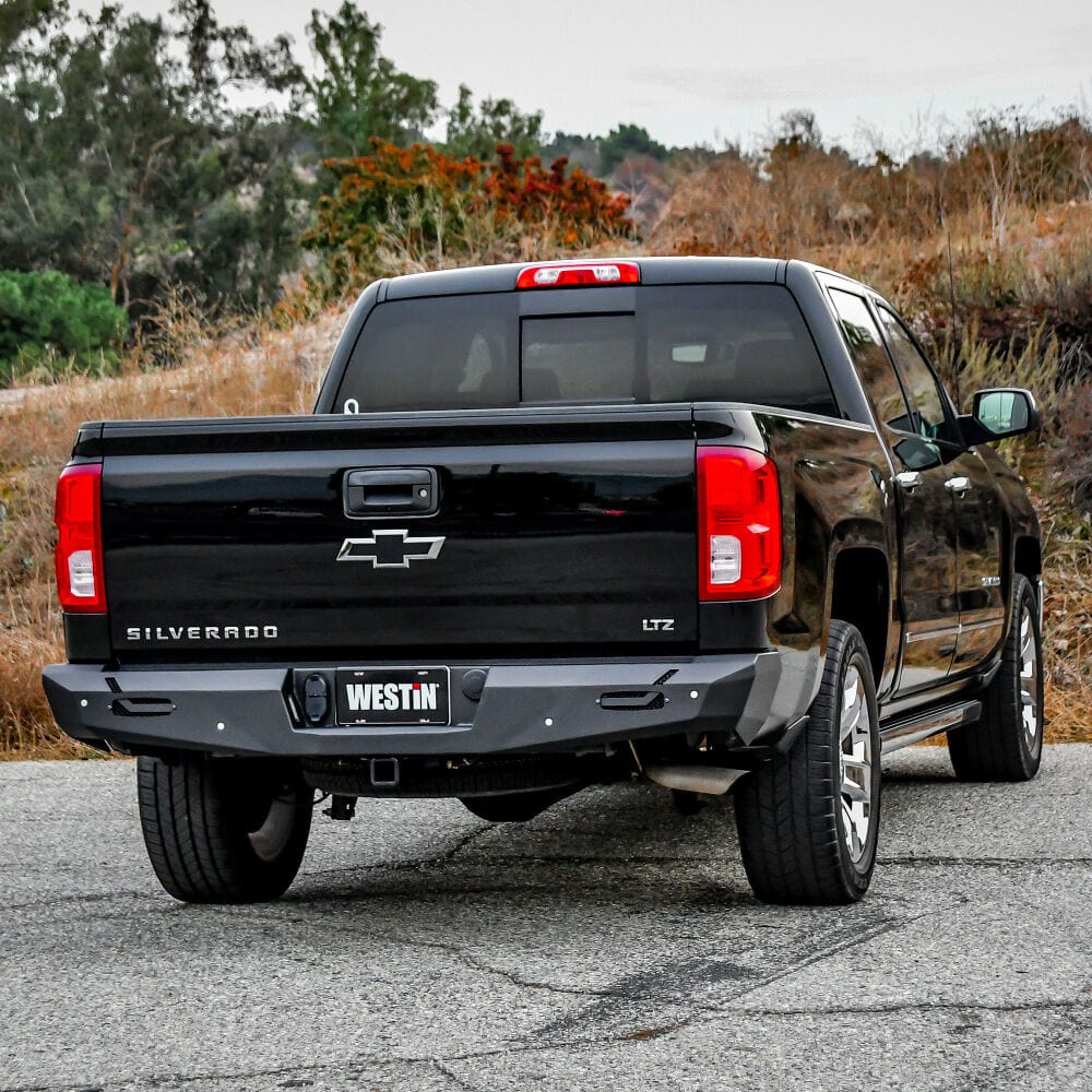 Westin 58 - 421005 GMC Sierra 1500 2014 - 2018 Pro - Series Rear Bumper Black Finish - Rugged Truck Gear