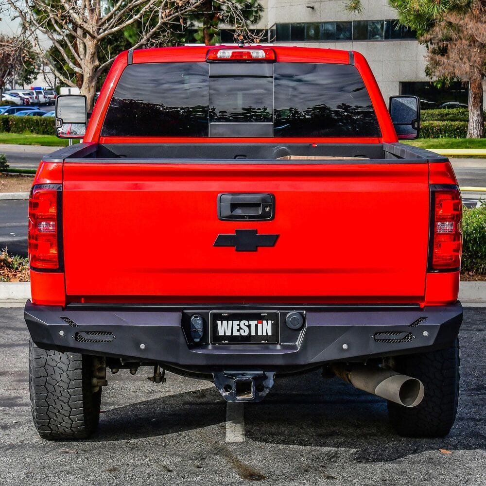 Westin 58 - 421005 GMC Sierra 1500 2014 - 2018 Pro - Series Rear Bumper Black Finish - Rugged Truck Gear