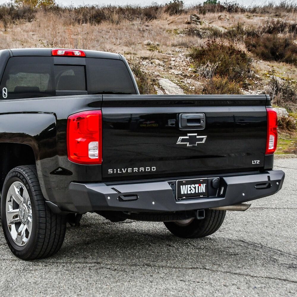 Westin 58 - 421005 GMC Sierra 1500 2014 - 2018 Pro - Series Rear Bumper Black Finish - Rugged Truck Gear