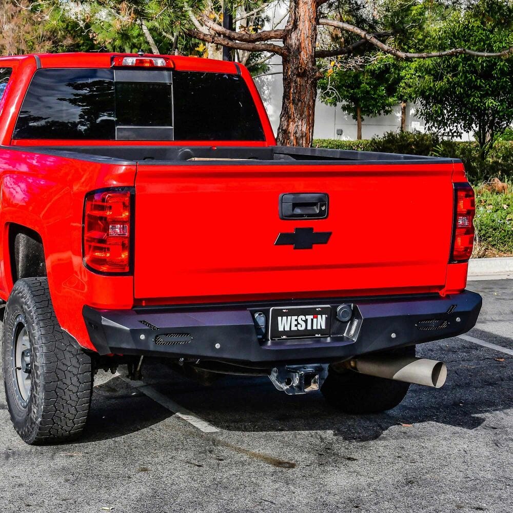 Westin 58 - 421005 GMC Sierra 1500 2014 - 2018 Pro - Series Rear Bumper Black Finish - Rugged Truck Gear