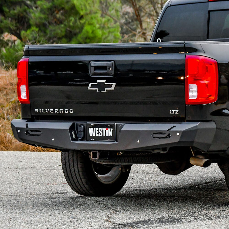 Westin 58 - 421005 GMC Sierra 1500 2014 - 2018 Pro - Series Rear Bumper Black Finish - Rugged Truck Gear