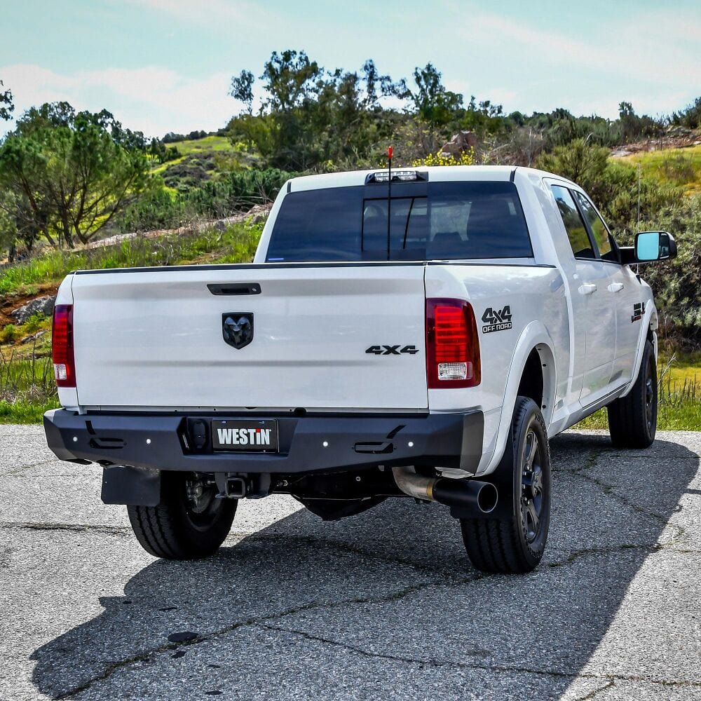 Westin 58 - 421025 Dodge Ram 2500/3500 2010 - 2021 Pro - Series Rear Bumper Black Finish - Rugged Truck Gear