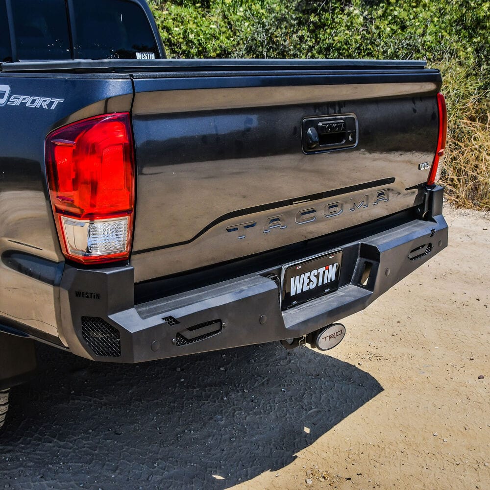 Westin 58 - 421045 Toyota Tacoma 2016 - 2023 Pro - Series Rear Bumper Black Finish - Rugged Truck Gear