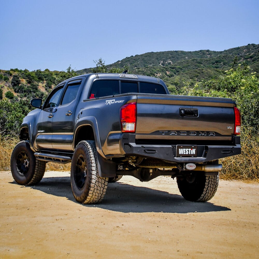 Westin 58 - 421045 Toyota Tacoma 2016 - 2023 Pro - Series Rear Bumper Black Finish - Rugged Truck Gear