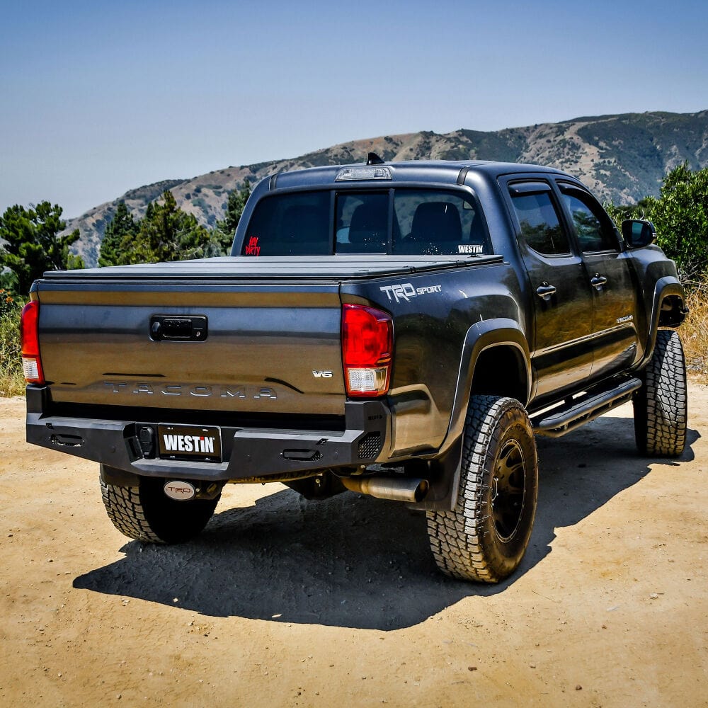 Westin 58 - 421045 Toyota Tacoma 2016 - 2023 Pro - Series Rear Bumper Black Finish - Rugged Truck Gear
