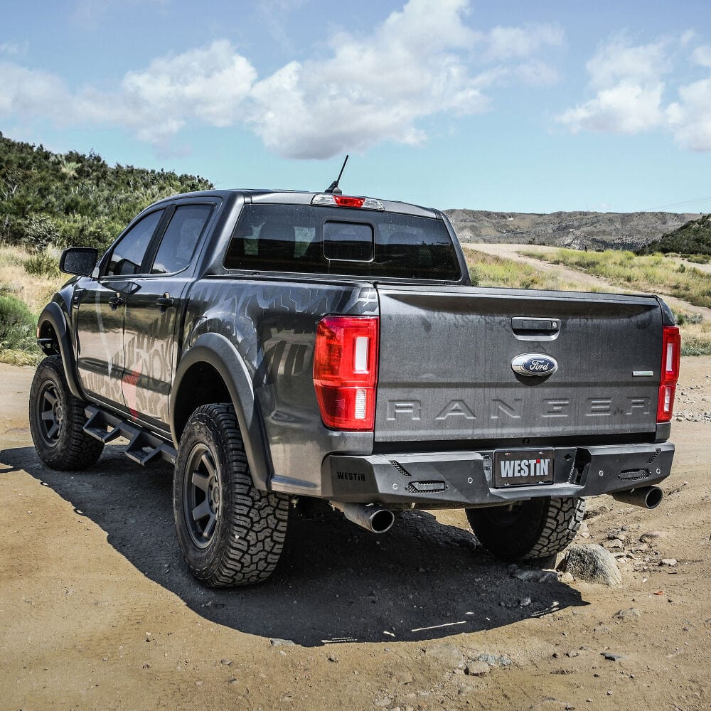 Westin 58 - 421085 Ford Ranger 2019 - 2022 Pro - Series Rear Bumper Black Finish - Rugged Truck Gear