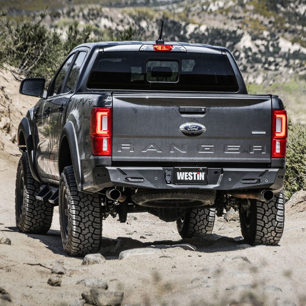 Westin 58 - 421085 Ford Ranger 2019 - 2022 Pro - Series Rear Bumper Black Finish - Rugged Truck Gear