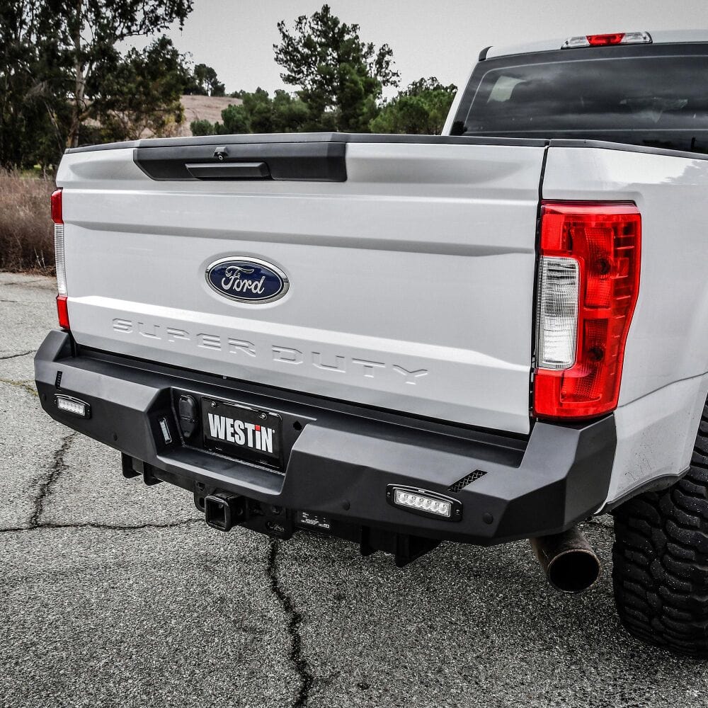Westin 58 - 421175 Ford F250/F350 Superduty 2017 - 2022 Pro - Series Rear Bumper Black Finish - Rugged Truck Gear