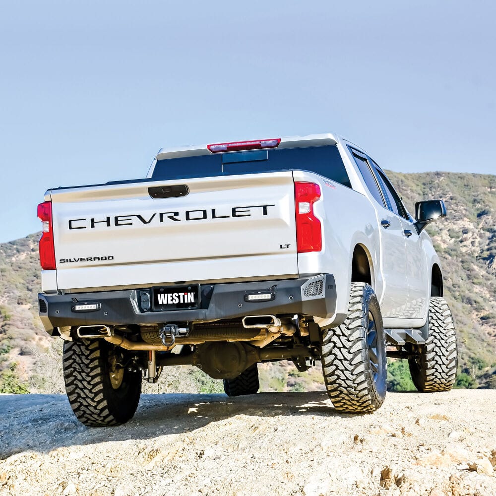 Westin 58 - 421215 Chevy Silverado 2500/3500 HD 2020 - 2024 Pro - Series Rear Bumper Black Finish - Rugged Truck Gear