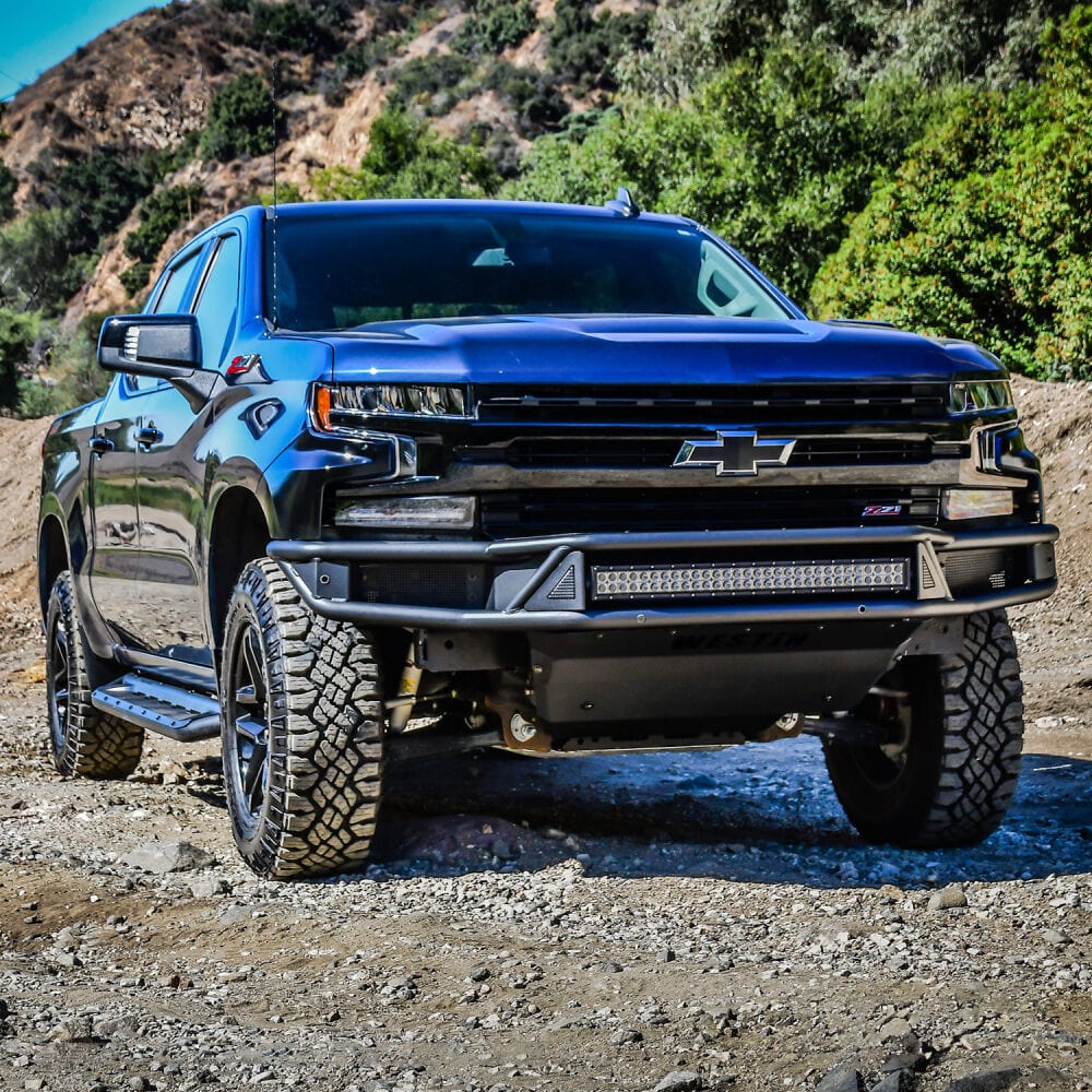 Westin 58 - 61215 Chevy Silverado 1500 2019 - 2021 Outlaw Front Bumper - Rugged Truck Gear