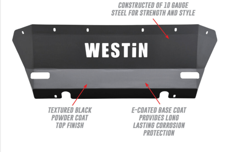 Westin 58 - 71155 Chevy Colorado 2015 - 2020 Outlaw/Pro - Mod Skid Plate - Rugged Truck Gear