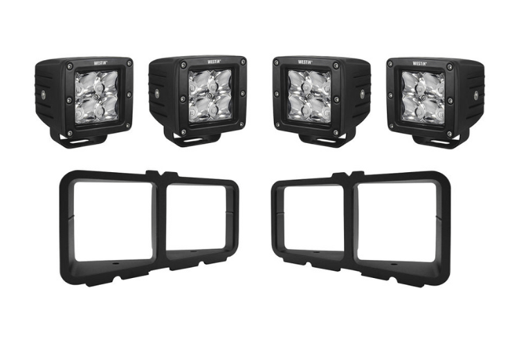 Westin 58 - 9915 Outlaw/Pro - Mod HyperQ B - Force LED Light Kit Square - Rugged Truck Gear